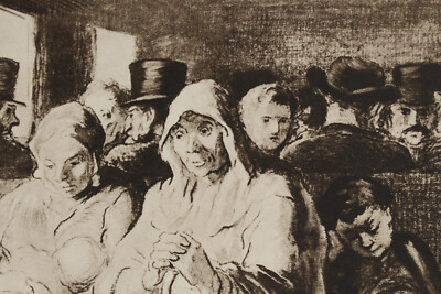 Honoré DAUMIER (1808-1879) Le wagon de troisieme classe 1864 Druck Print Posthum