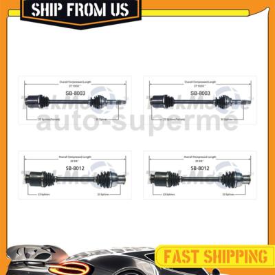 Front Rear CV Axle Half Shaft Joints 4x For Subaru GL-10 1987-1989 4WD Automatic