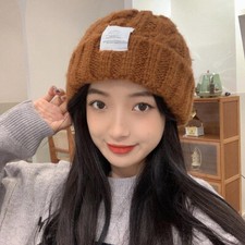 Winter Beanie Daily Hat Thermal Hats Cuffed Knit Skull Cap Womens Gifts