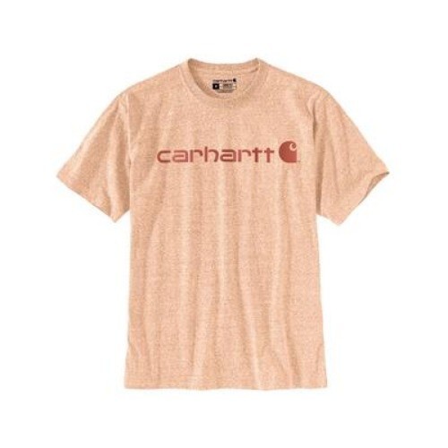 Carhartt Men's XLT Loose Fit Heavyweight Short-Sleeve Logo Graphic T-Shirt Pale