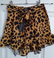 Leopard Print Frilled Shorts Brand New With Tags Size 6