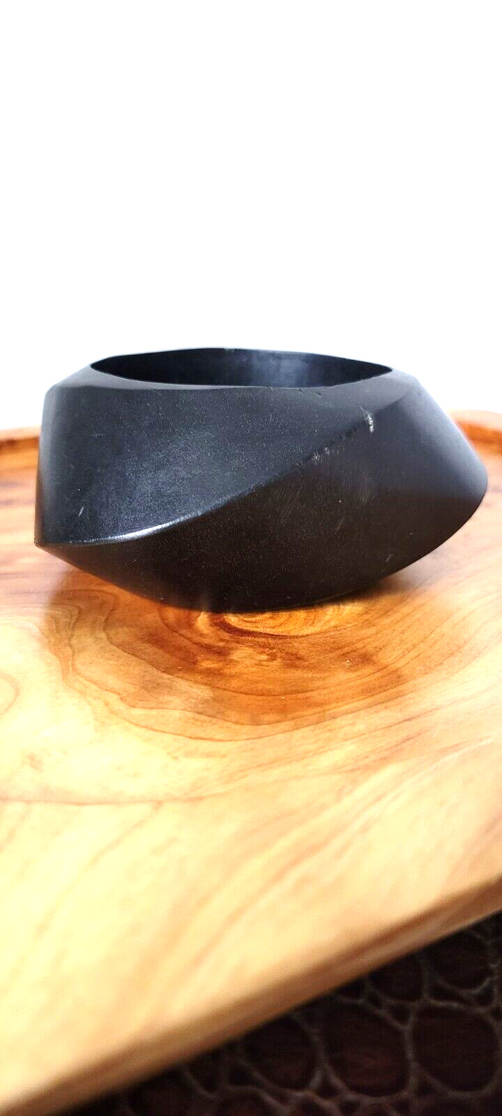 Vtg Signed Kenneth Jay Lane  Wooden Bangle Bracel… - image 6