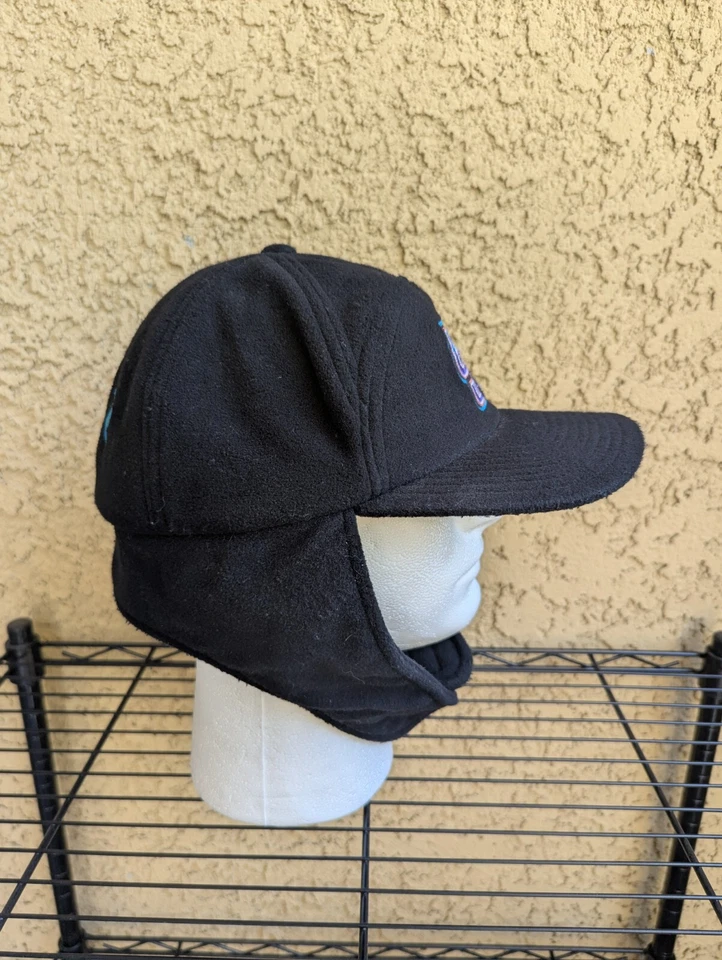 Vintage Utah Jazz Hat Black Size 7 3/8 Starter Trapper Ear Flaps 5 Panel Winter - Image 2 of 4