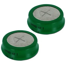 2pcs Button Cell  Rechargeable Battery 320mAh NiMH 1.2V Flat Top Cell