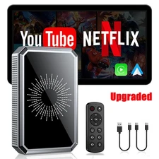 NEW Wireless CarPlay AI Box Android Auto Adapter Converter w/ Netflix,YouTube