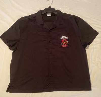   Coors Banquet Rodeo Country Western Work Shirt   Embroidered   NEW   LARGE