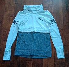 Victoria's Secret PINK Activewear Sweatshirt Size XS White/silver Dog Logo