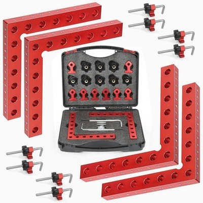 4 Stück 140 mm L-Typ Spannquadrate 90 Grad rechtwinklig Eckklemmen Holzarbeiten