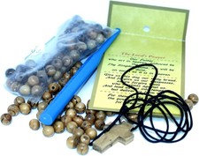 DIY Rosary Kit with Olive Wood Beads for Handmade Prayer Beads