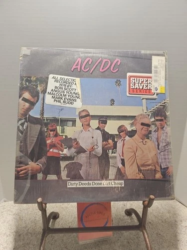 Vintage 1976 Atlantic Records AC/DC "Dirty Deeds" Vinyl Record LP Album