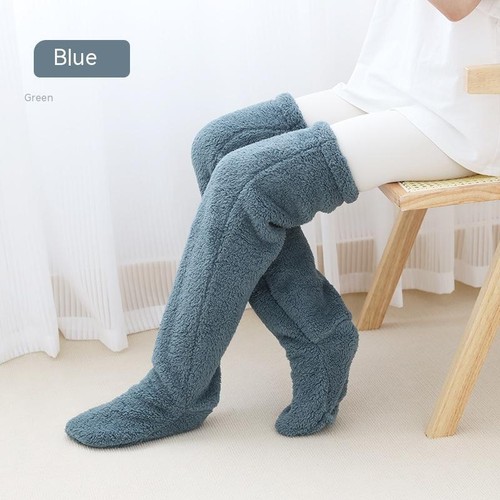 Overknee hohe flauschige lange Socken Winter warm kaltes Bein Kniegelenk kältefest Lagerware - Bild 6 von 35