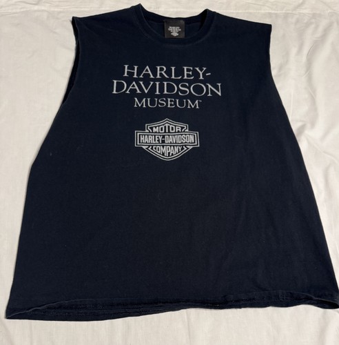 Camisa Museo Harley-Davidson Para Hombres XL Camiseta Muscular Sin Mangas Motociclista Motocicleta