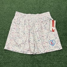 NWT Baseball Lifestyle 101 Youth Boys Paint Splatter Shorts Size YXL White