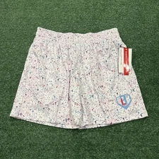 NWT Baseball Lifestyle 101 Youth Boys Paint Splatter Shorts Size YXL White