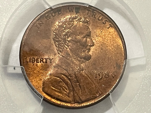 1984 Lincoln Memorial Penny/cent PCGS Graded MS63RB Doubled die Obverse ,”Ear “.