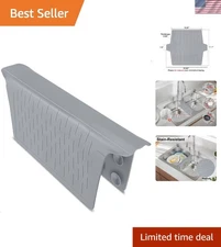 Silicone Kitchen Sink Mat - 12.83'' x 11.1'' Shower Protector, Odor-Free & Soft