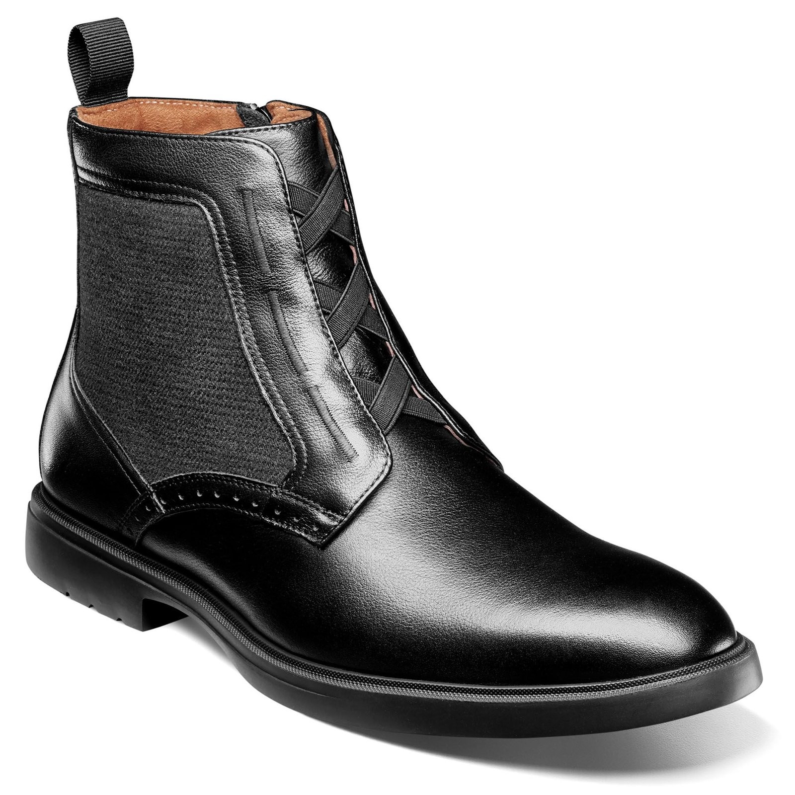 Stacy Adams Shoes Thompson Plain Toe Elastic Lace Boot Black Size 7.5 — photo 2