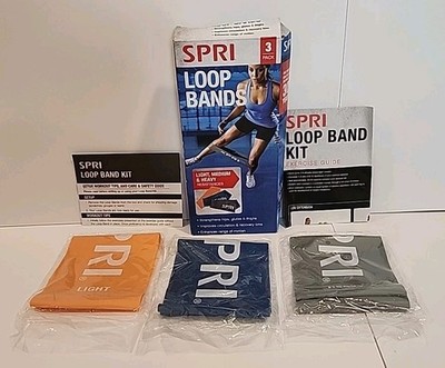 SPRI Loop Bands Light Medium Heavy Resistances New Workout Fitness 