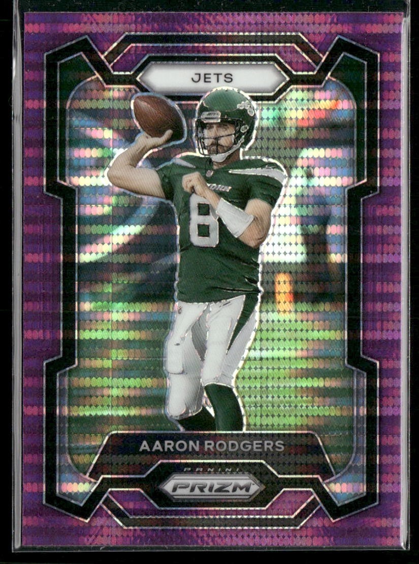 2023 Panini Prizm Purple Pulsar Aaron Rodgers #227 New York Jets