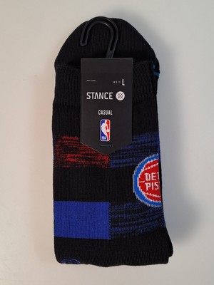 Stance Detroit Pistons Socken NBA Herren Größe L UK 9-13 Infiknit Freizeit neu mit Etikett 