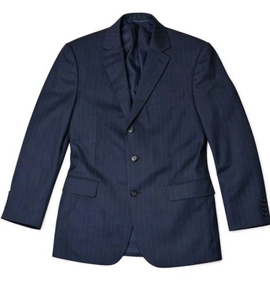 Hickey Freeman Mens 48R Bespoke Loro Piana Tasmanian Super 120s Wool Suit Jacket