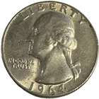 1964 Washington 25¢ ✔ 90% Silver ✔ Extra Fine (XF) Condition ✔ At / Near Melt