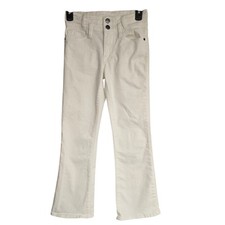 Women's Frame "Le Crop Mini Boot" Jeans in White Denim - Size 24