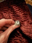 Suarti-BA 18 K Gold & Sterling Silver Vintage Ring  Featuring Green Quartz Sz