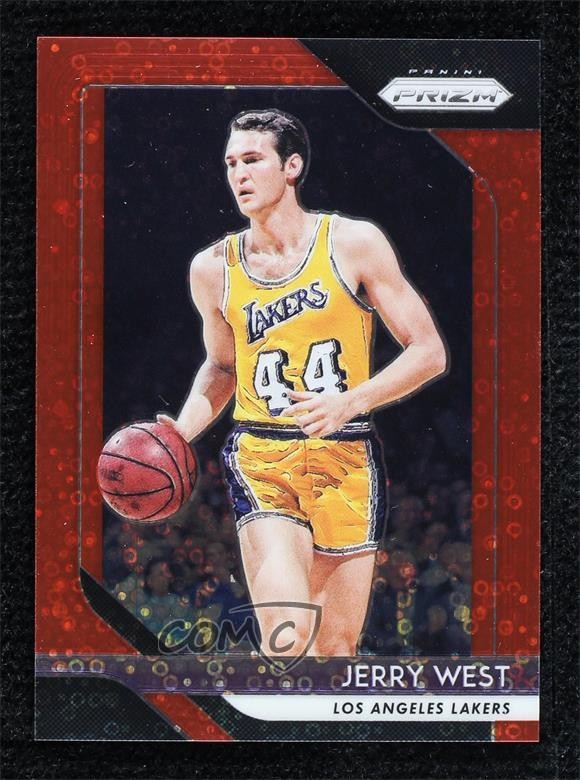 2018-19 Panini Prizm Fast Break Red Prizm 37/125 Jerry West #145 HOF 7zf