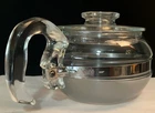 VTG Mid Century Pyrex Glass Coffee Tea Pot Kettle 8336 H Flameware 6 Cup USA Lid