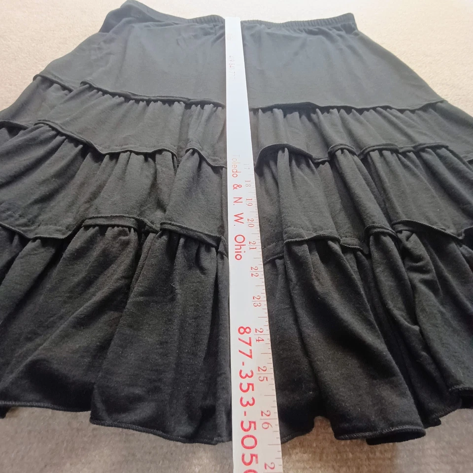 Fashion Bug Plus 18/20 Skirt Black Lightweight Ruffle Goth Whimsigoth Witchy NWT - Image 4 of 4