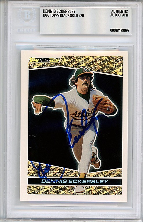 1993 -DENNIS ECKERSLEY- BECKETT Signed/Autograph/Auto Topps BLACK GOLD Card