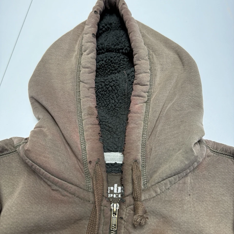 Sudadera con Capucha Urban Pipeline Para Hombre 2XL 25x29 Marrón Golpeado Heavy Distress Foto 4 de 4