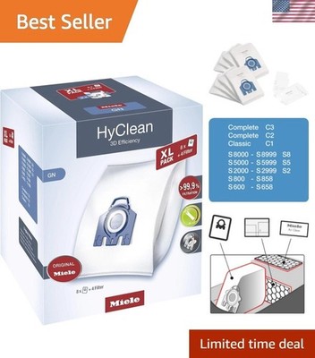 10455000 XL Pack HyClean 3D GN, Vacuum Cleaner Bags, Reliably Keep Dust insid...