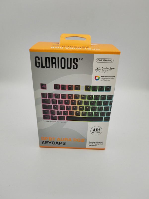 Glorious GPBT Aura RGB Keycaps 131 Keys PBT | NEW SEALED | UK Layout