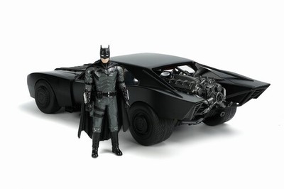 Jada Toys - 1:18 2022 The Batman Batmobile with Batman [New Toy] Figure, Colle
