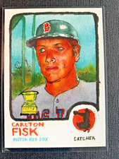 2025 Topps Shoebox Treasures CARLTON FISK by Andy Friedman , Boston Red Sox #53