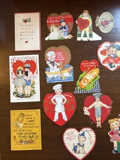 Vintage Valentines Cards Lot of 26 1900s 1930s