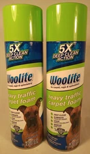 2Pk Woolite Heavy Traffic Carpet Foam Upholstery Pet Odor Stain Remover Cleaner