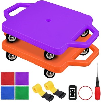 Pcs Sports Scooter Board with Handles,Sitting Scooter Board for Kids Children Gy