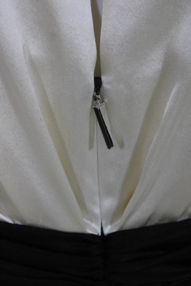 Vestido de Noche Prabal Gurung Color Satinado Bloque Blanco Talla 6 eBay Pasarela Sin Fin Foto 4 de 4