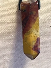 Natural Mookaite Jasper Gemstone Point Stone Pendant Necklace Healing