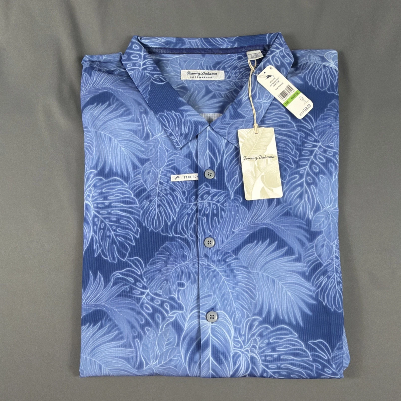 Tommy Bahama Shirt Hawaiian Luminescent 5XLB Team Blue Polyester NWT MSRP $168
Opens in a new window