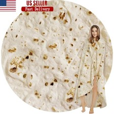 Burritos Tortilla Novelty Blanket Soft Flannel Throw Gift Friends Family New