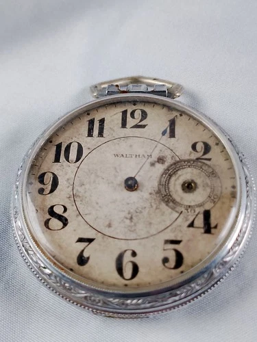 Waltham Antique Pocket Watch 16s 17j Train Engraving
