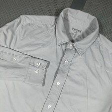 Rhone Shirt Mens S Gray Commuter Performance Stretch Business Button Up Soft