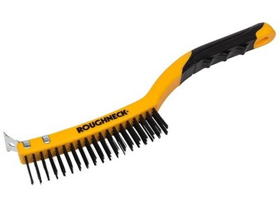 Roughneck Kohlefaser Stahl Drahtbürste Weicher Griff mit Schaber 355mm (14in) -