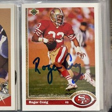 NFL Roger Craig Autograph Card