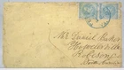 1863 CONFEDERATE CIVIL WAR COVER WITH PAIR OF 5 CENT CONFEDERATE STAMPS CSA #6