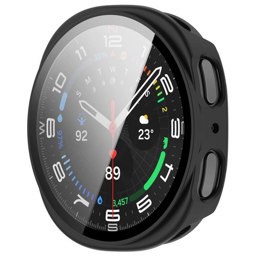 Funda Protectora con Cristal para Samsung Galaxy Watch 8 44mm Bizon Case Cover Negra - Imagen 5 de 8